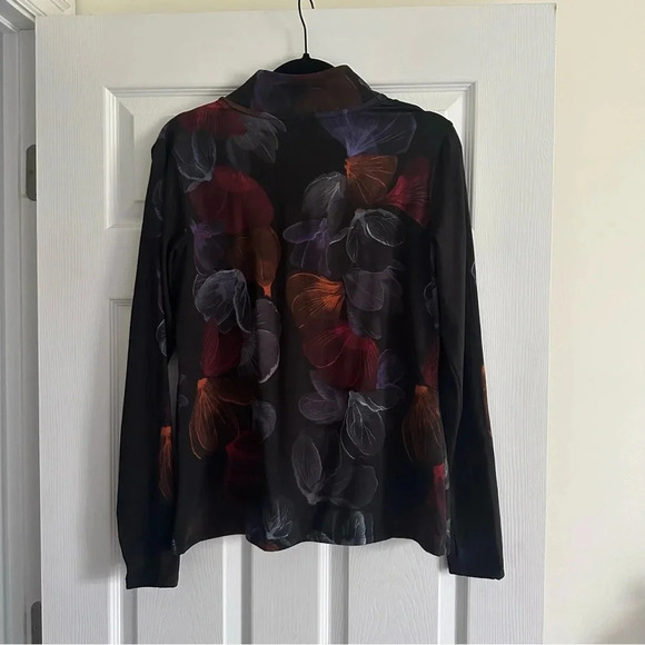 Size  L ACX Athletic Floral 1/4 Zip Jacket - Picture 2 of 3